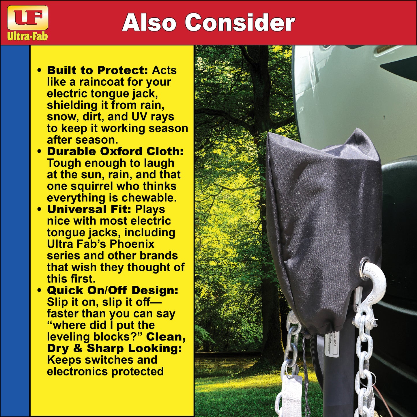 Tongue Jack - Ultra Series 3500 (2” or 2-/14” tube with 7-way connection) 38-944037 (Ultra-Fab Products)