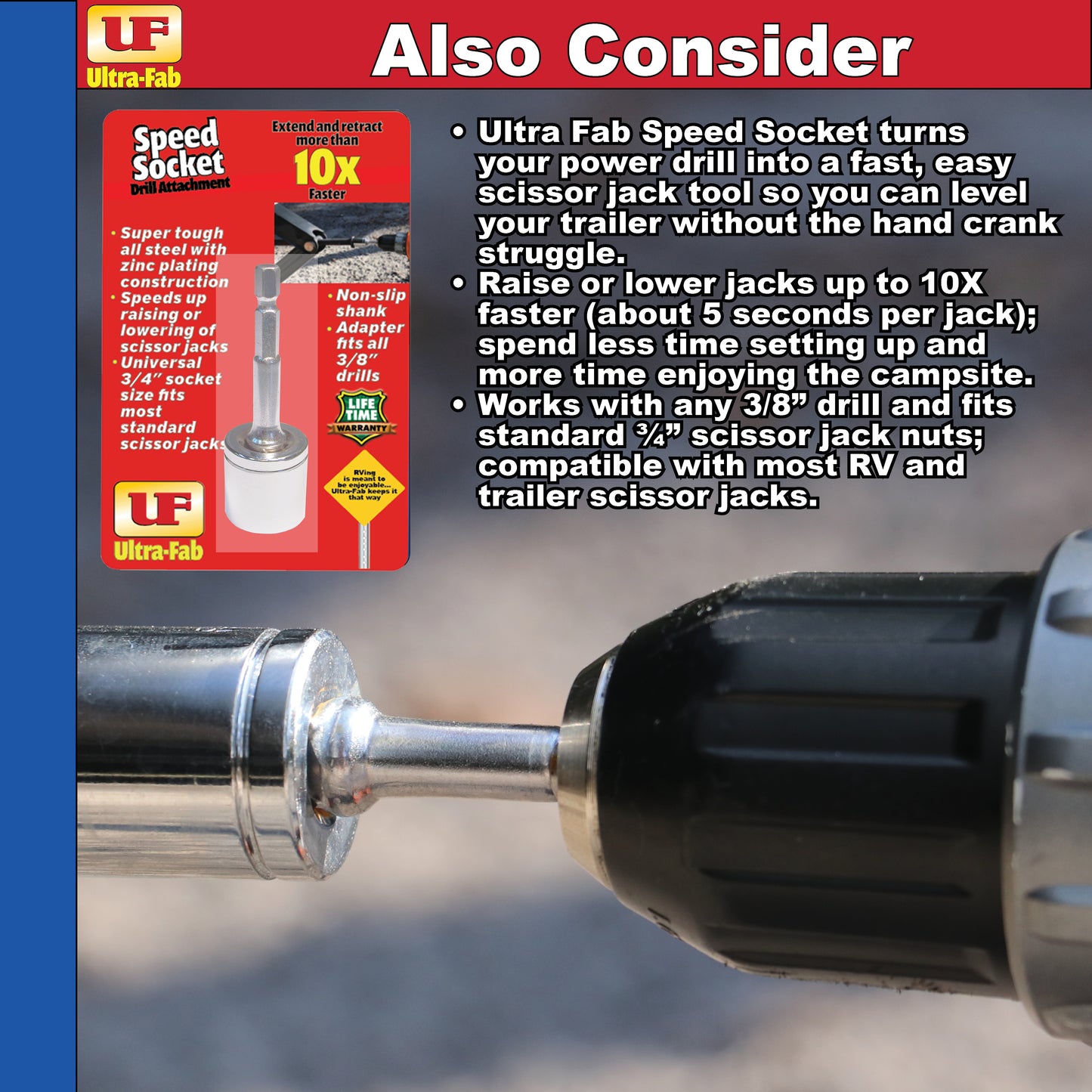 Ultra-Fab Scissor Jacks – 24", 2-Pack, Heavy-Duty RV Stabilizers (48-979002)