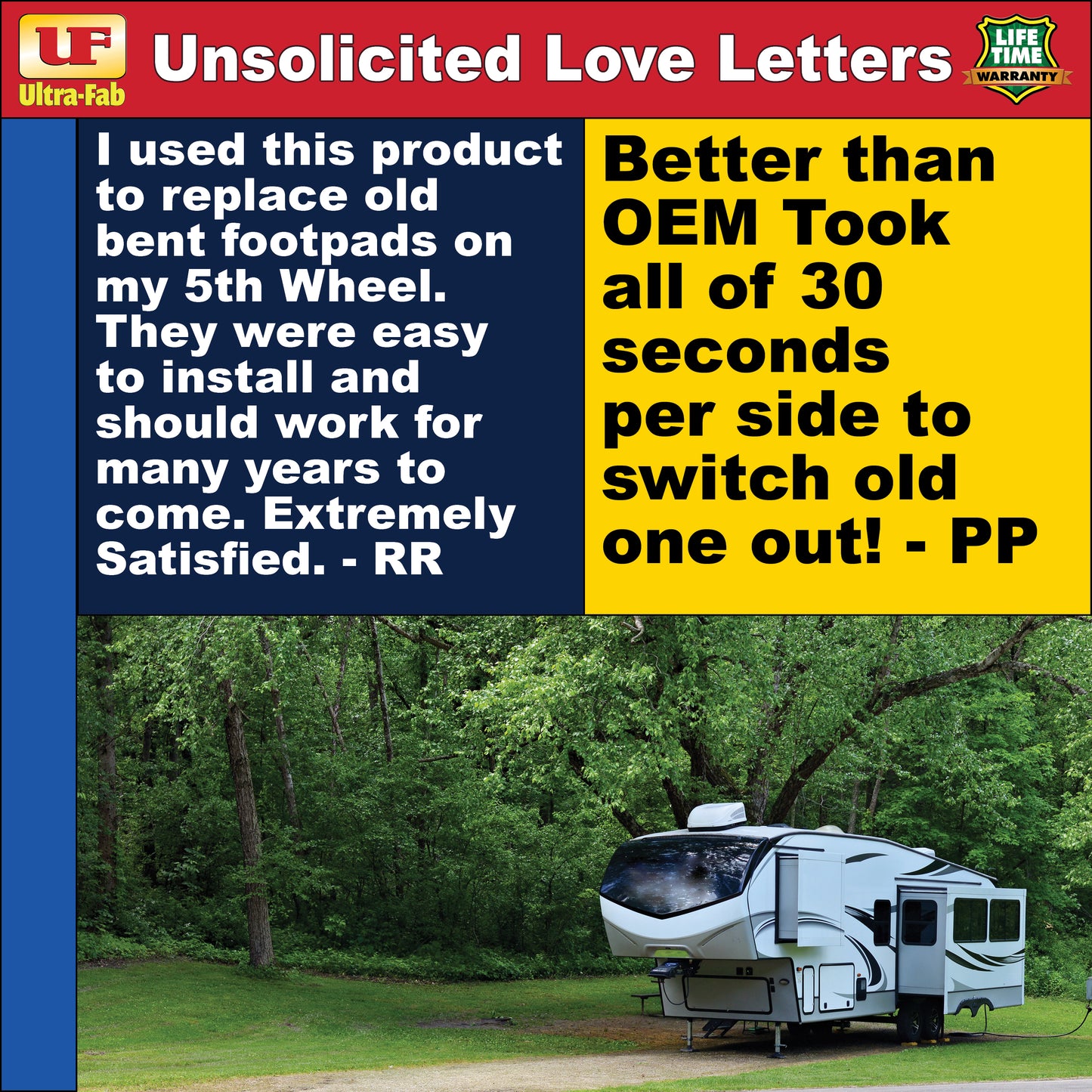 Ultra-Fab Fixed Footpad – Fits RV Landing Gear (17-940006)