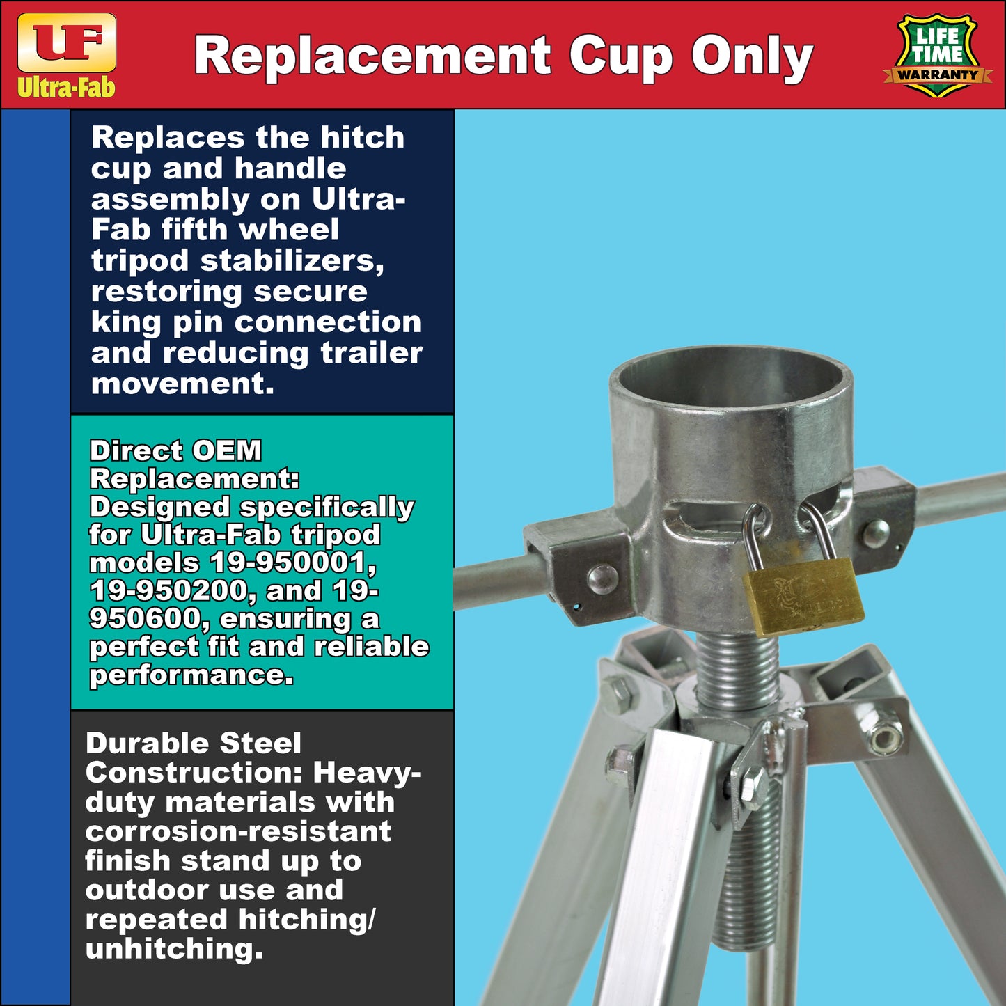 Replacement Cup – Fits Fifth Wheel Tripods (19-001056) Ultra-Fab Products