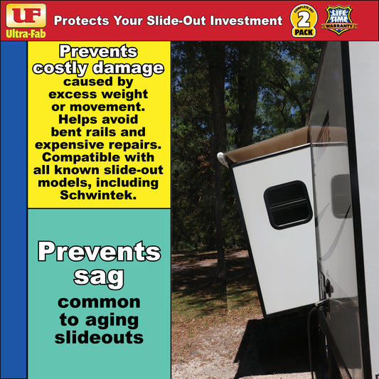 Ultra-Fab Slide-Out Supports – Adjustable 26"–47", Heavy-Duty RV Stabilizers (19-960003)