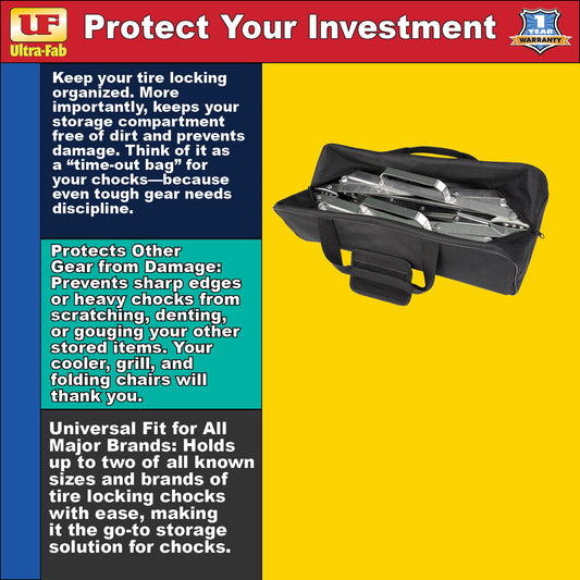 Ultra-Fab Storage Bag – Fits All Known Brands and Sizes of Tire Locking Chocks (21-001097)