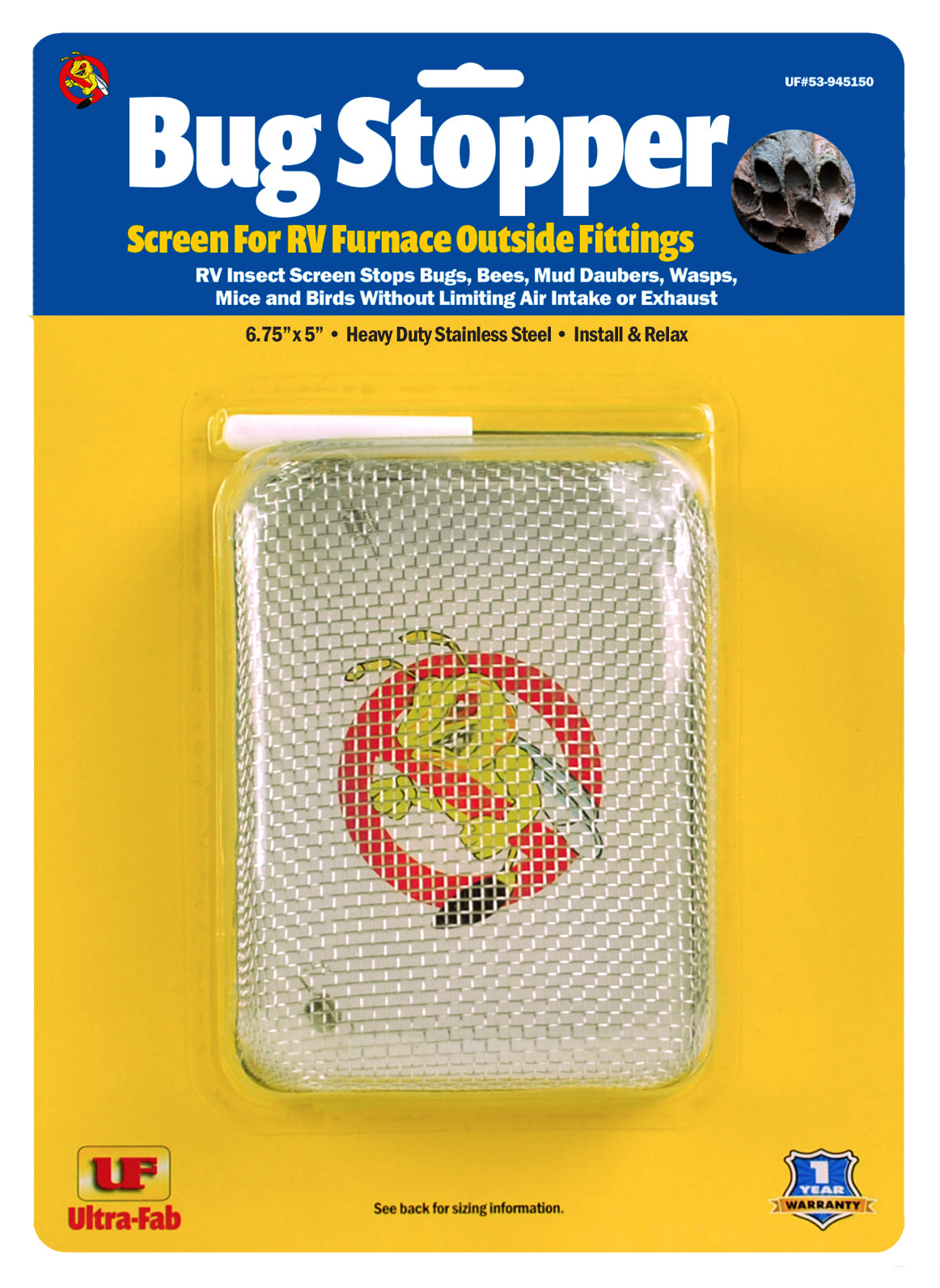 Ultra-Fab Bug Stopper – Fits Atwood Furnaces (53-945150)