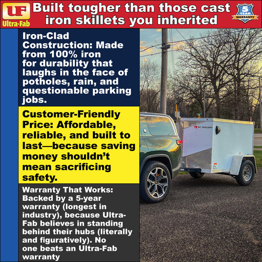 Ultra-Fab Idler Hub – 2,000 lb, 5 Lug 4.5", 1/2"-20 (48-979508)