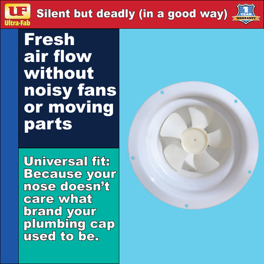 Ultra-Fab Solar Powered Plumbing Vent Fan – RV Roof Ventilation (53-945001)