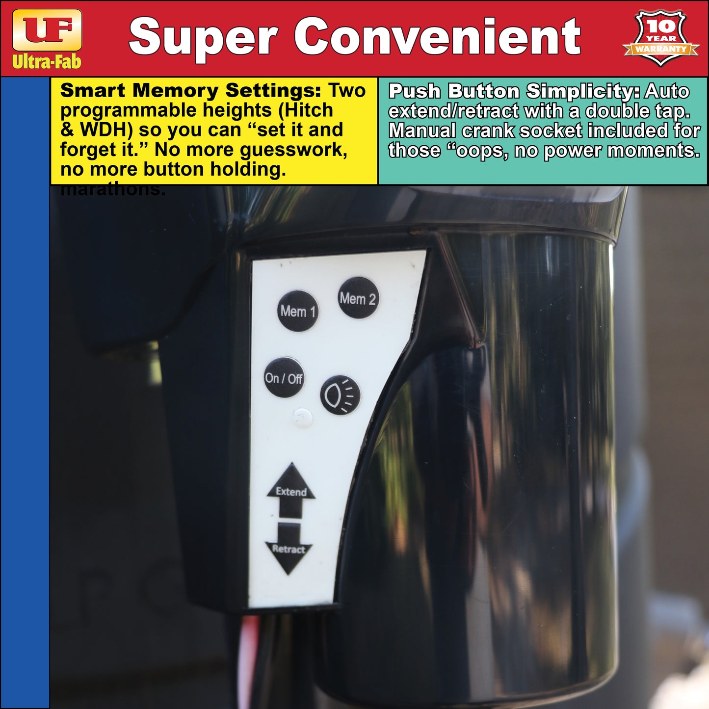 Ultra-Fab Phoenix Series Electric Tongue Jack – 4,000 lb Capacity (38-944040)