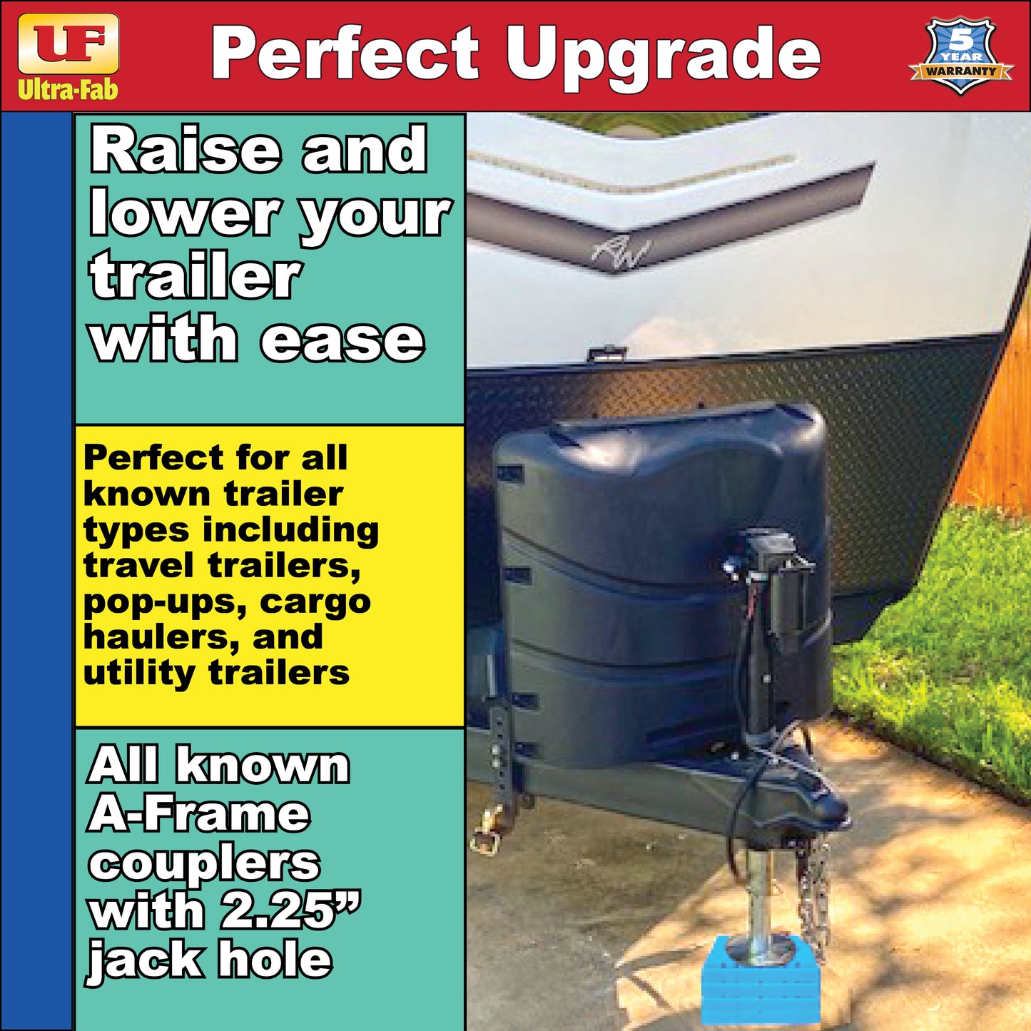 Ultra-Fab Ultra Series Electric Tongue Jack – 3,500 lb Capacity (38-944060)