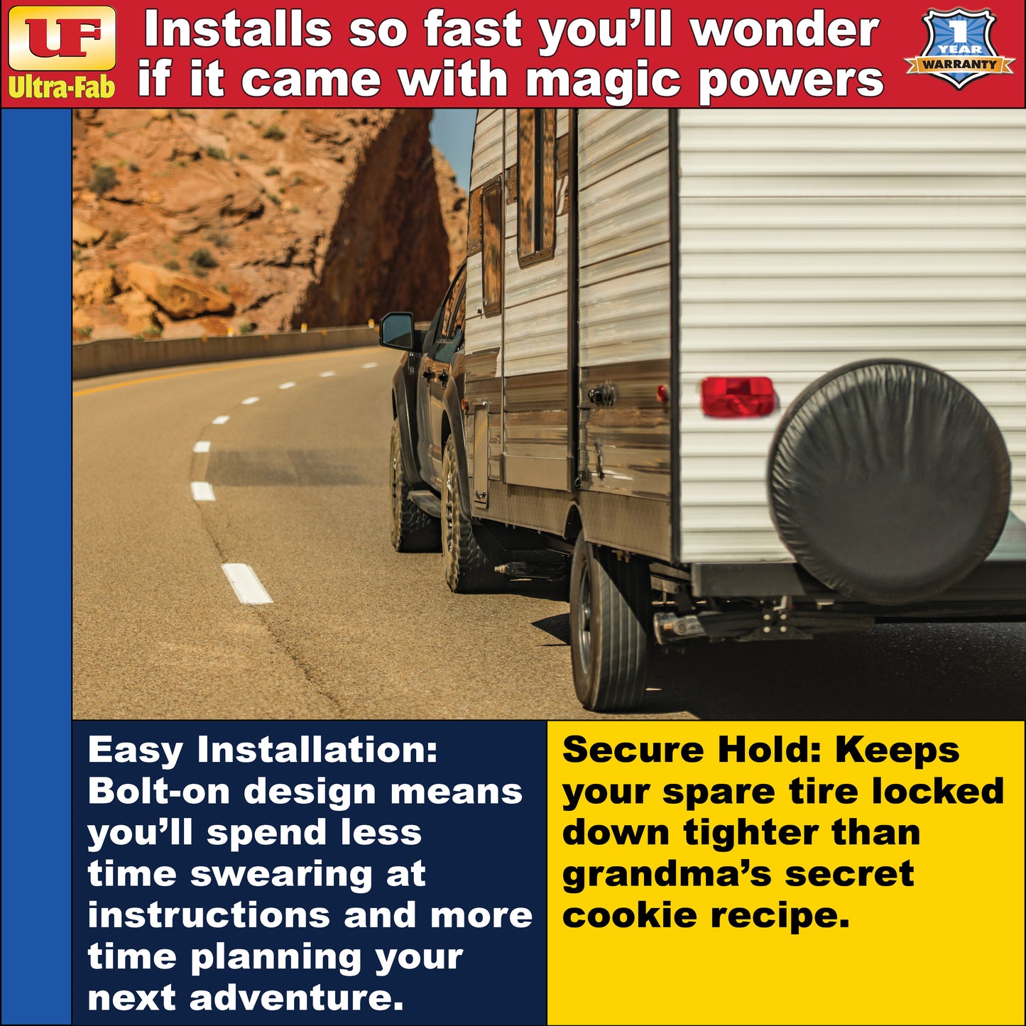 Ultra-Fab Universal RV Spare Tire Carrier (15-954730)