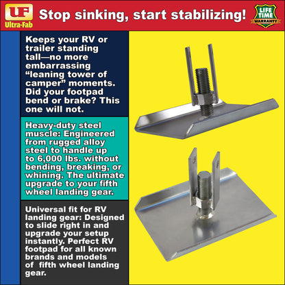 Ultra-Fab Adjustable Footpad – Fits RV Landing Gear (17-940007)