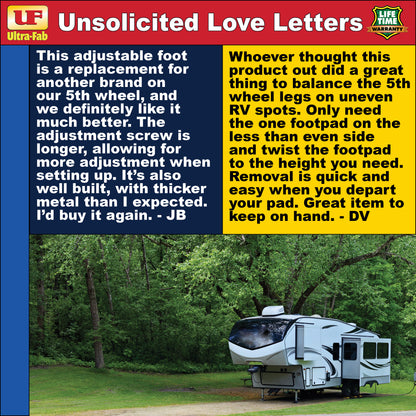 Ultra-Fab Adjustable Footpad – Fits RV Landing Gear (17-940007)