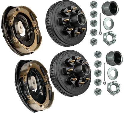 Brake & Hub Kit (2 Manual-Adjusting Brakes 12" x 2" AND 2 Loaded Hubs, 12")  7000lb Capacity (48-979611) image 0