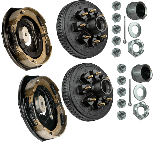 Brake & Hub Kit (2 Manual-Adjusting Brakes 12" x 2" AND 2 Loaded Hubs, 12")  7000lb Capacity (48-979611) image 0