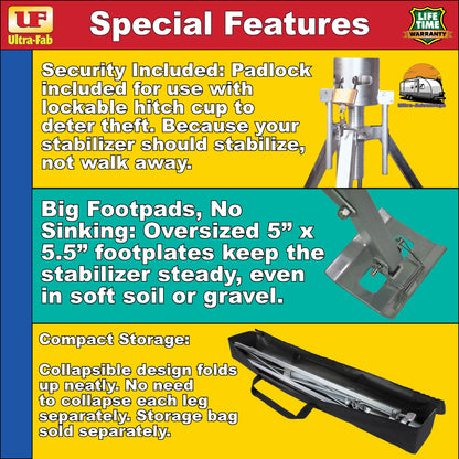 Ultra-Fab Tripod Stabilizer – Steel, Heavy-Duty RV Support (19-950001)