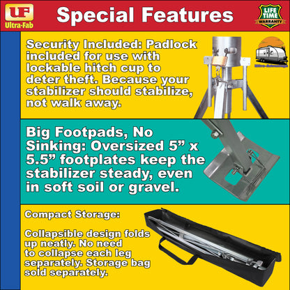 Ultra-Fab Tripod Stabilizer – Aluminum, Lightweight RV Support (19-950200)