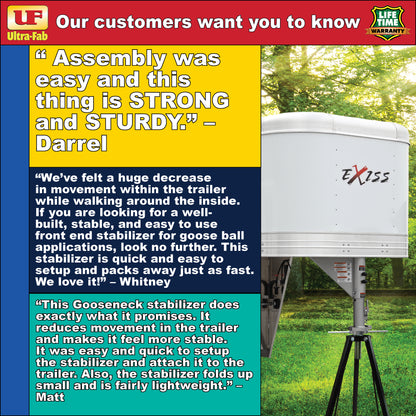 Ultra-Fab Tripod Stabilizer – Gooseneck, Heavy-Duty RV Support (19-950450)