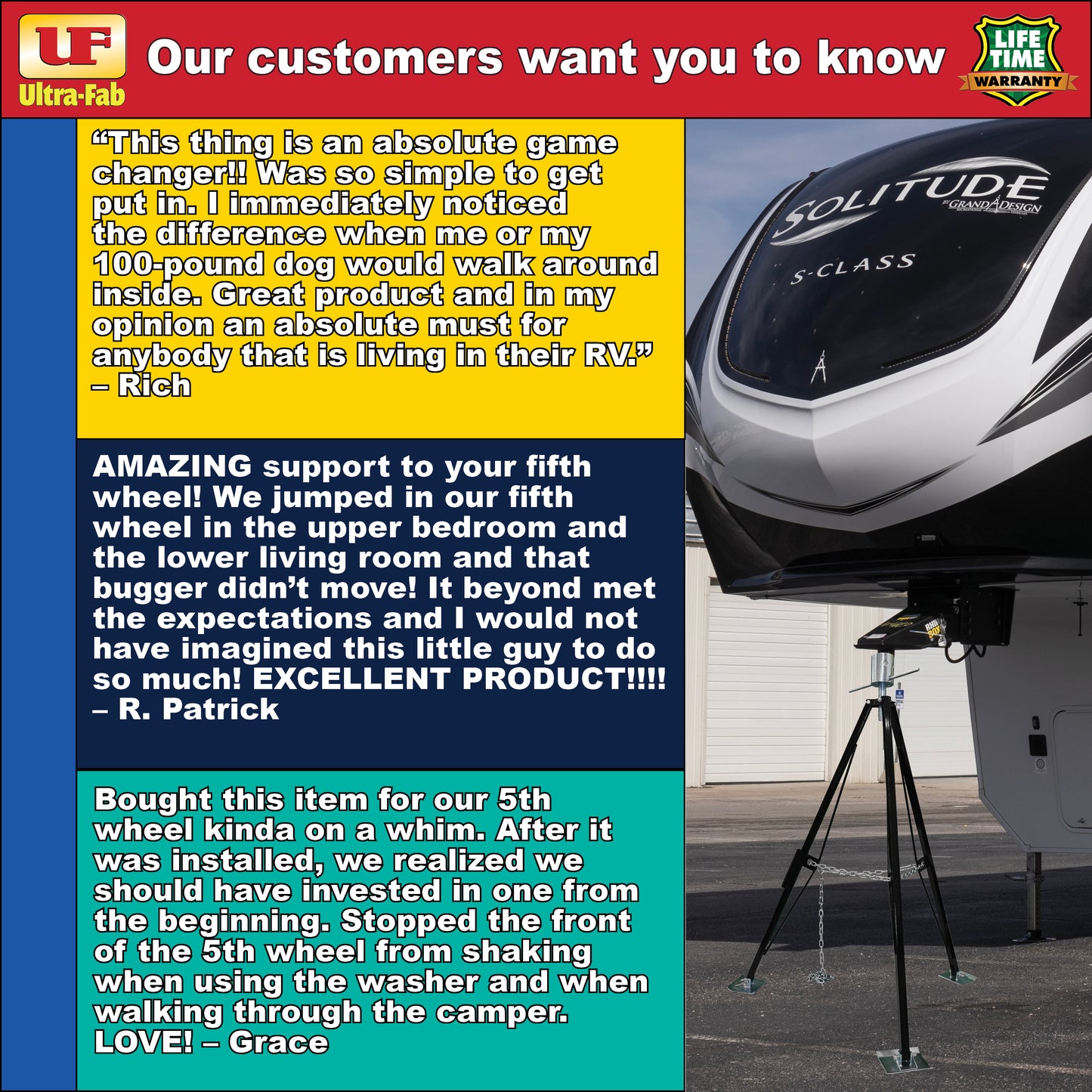 Ultra-Fab Tripod Stabilizer – Universal RV Support (19-950500)