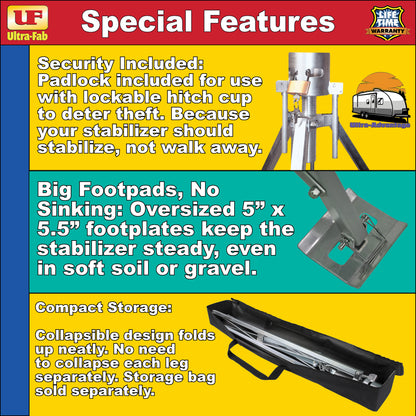 Ultra-Fab Adjustable Tripod Stabilizer – Heavy-Duty RV Support (19-950600)