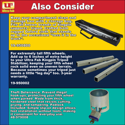 Ultra-Fab Adjustable Tripod Stabilizer – Heavy-Duty RV Support (19-950600)