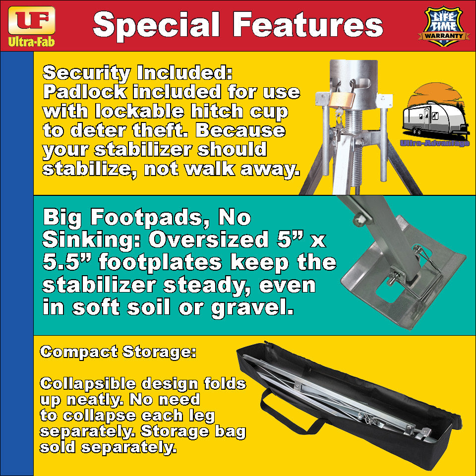 Tripod Stabilizer (Adjustable, with storage bag) 19-950601 (Ultra-Fab Products)