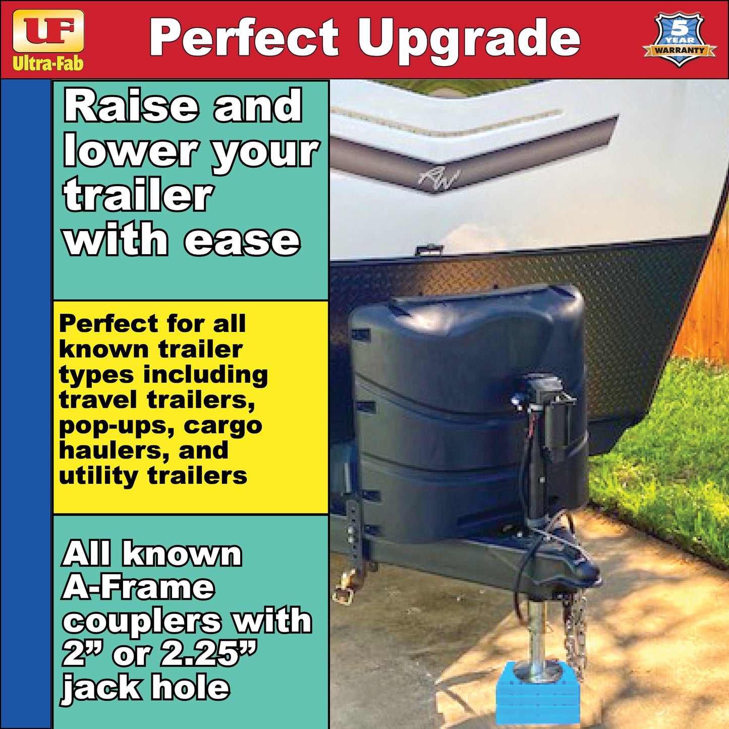 Ultra-Fab Ultra Series Electric Tongue Jack – 3,500 lb Capacity (38-944017)