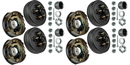 Brake & Hub Kit (4 Self-Adjusting Brakes 10" x 2.25" AND 4 Loaded Hubs, 10") 3500lb Capacity (48-979608) image 0