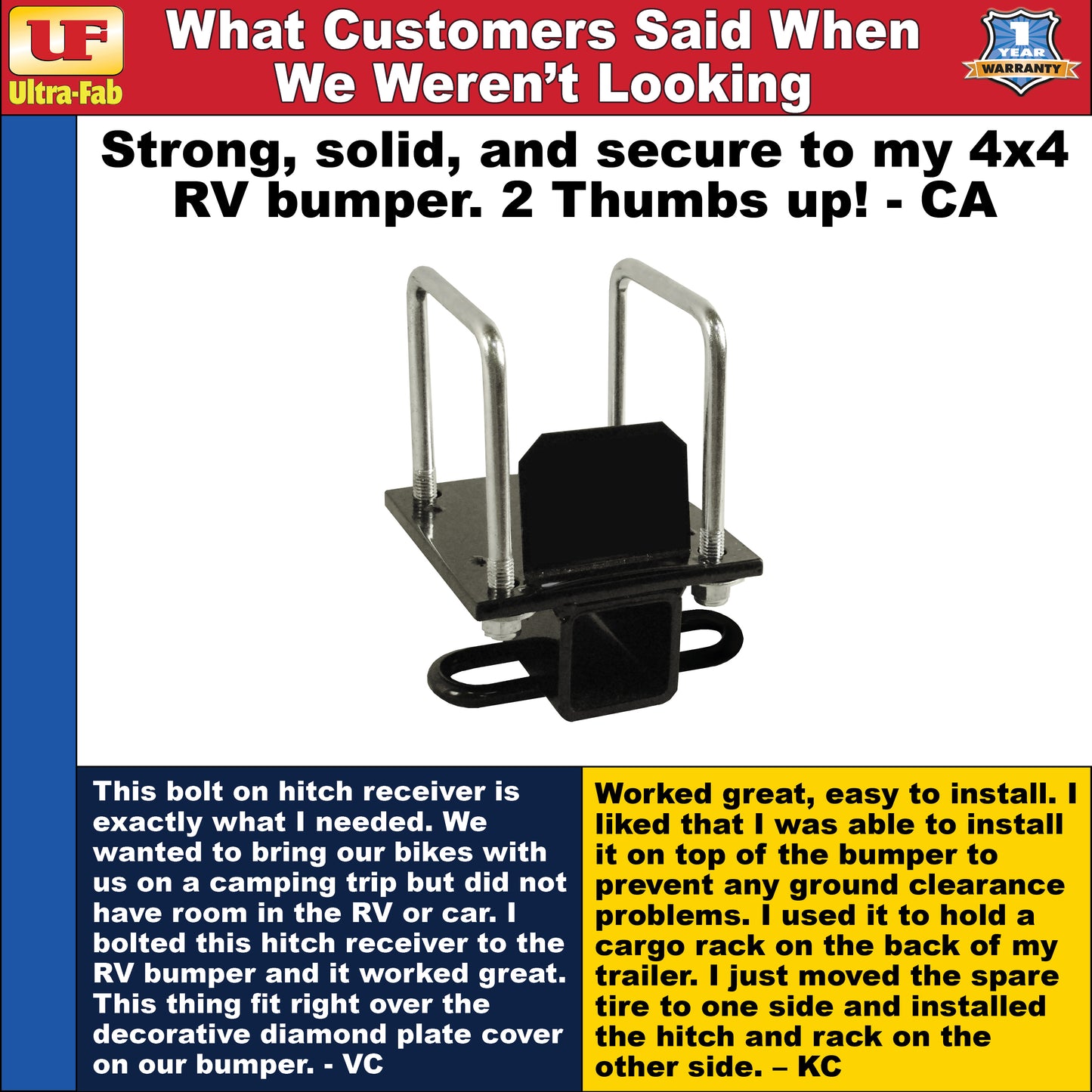 Ultra-Fab Universal RV Hitch – Heavy-Duty Steel (35-946402)