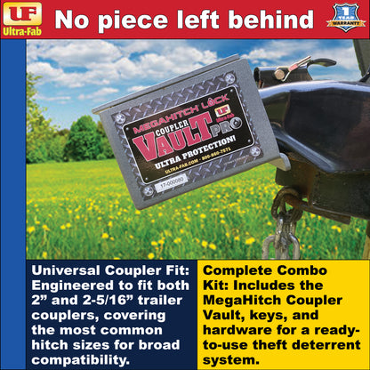 Ultra-Fab MegaHitch Coupler Vault Combo Kit – Heavy-Duty Trailer Security (35-946510)