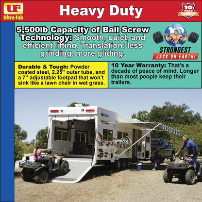 Ultra-Fab Phoenix Series Electric Tongue Jack – 5,500 lb Capacity (38-944055)