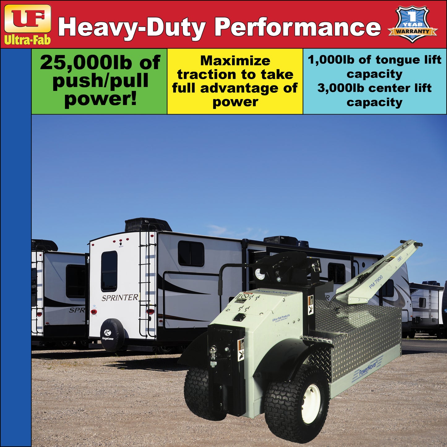 Ultra-Fab Power Mover 7900 – Heavy-Duty Electric Trailer Mover (41-007900)