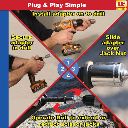 Ultra-Fab Drill Attachment Speed Socket – Quick Jack & Stabilizer Operation (48-979005)