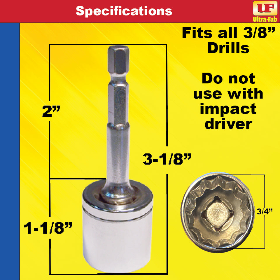 Ultra-Fab Drill Attachment Speed Socket – Quick Jack & Stabilizer Operation (48-979005)