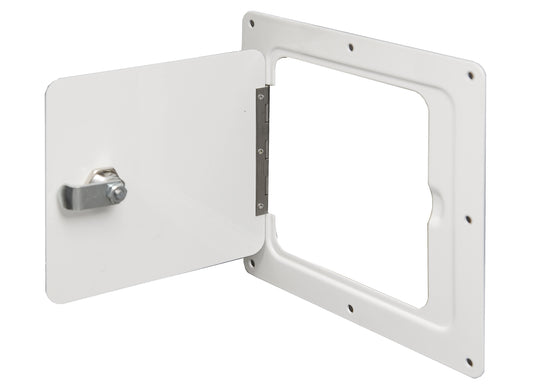 Ultra-Fab Universal RV Access Door – White Finish, Exterior Hatch for Storage & Utility (48-979009)