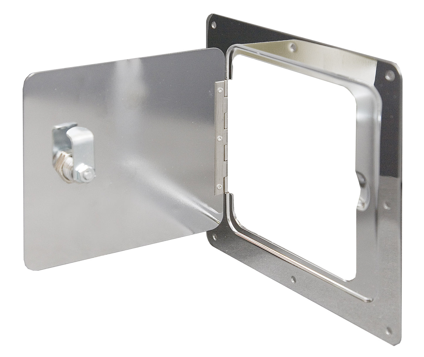 Ultra-Fab Universal RV Access Door – Chrome Finish, Exterior Hatch for Storage & Utility (48-979010)