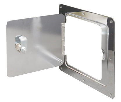 Ultra-Fab Universal RV Access Door – Chrome Finish, Exterior Hatch for Storage & Utility (48-979010)