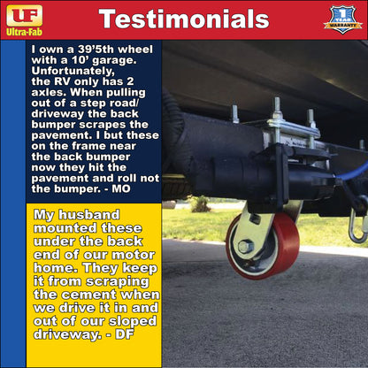 Ultra-Fab Swivel Skid Wheel – 5", Heavy-Duty RV Frame Protection (48-979012)