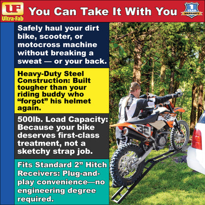 Ultra-Fab MX Hauler – Motorcycle Carrier, Heavy-Duty Hitch Mount (48-979033)