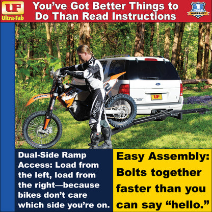 Ultra-Fab MX Hauler – Motorcycle Carrier, Heavy-Duty Hitch Mount (48-979033)