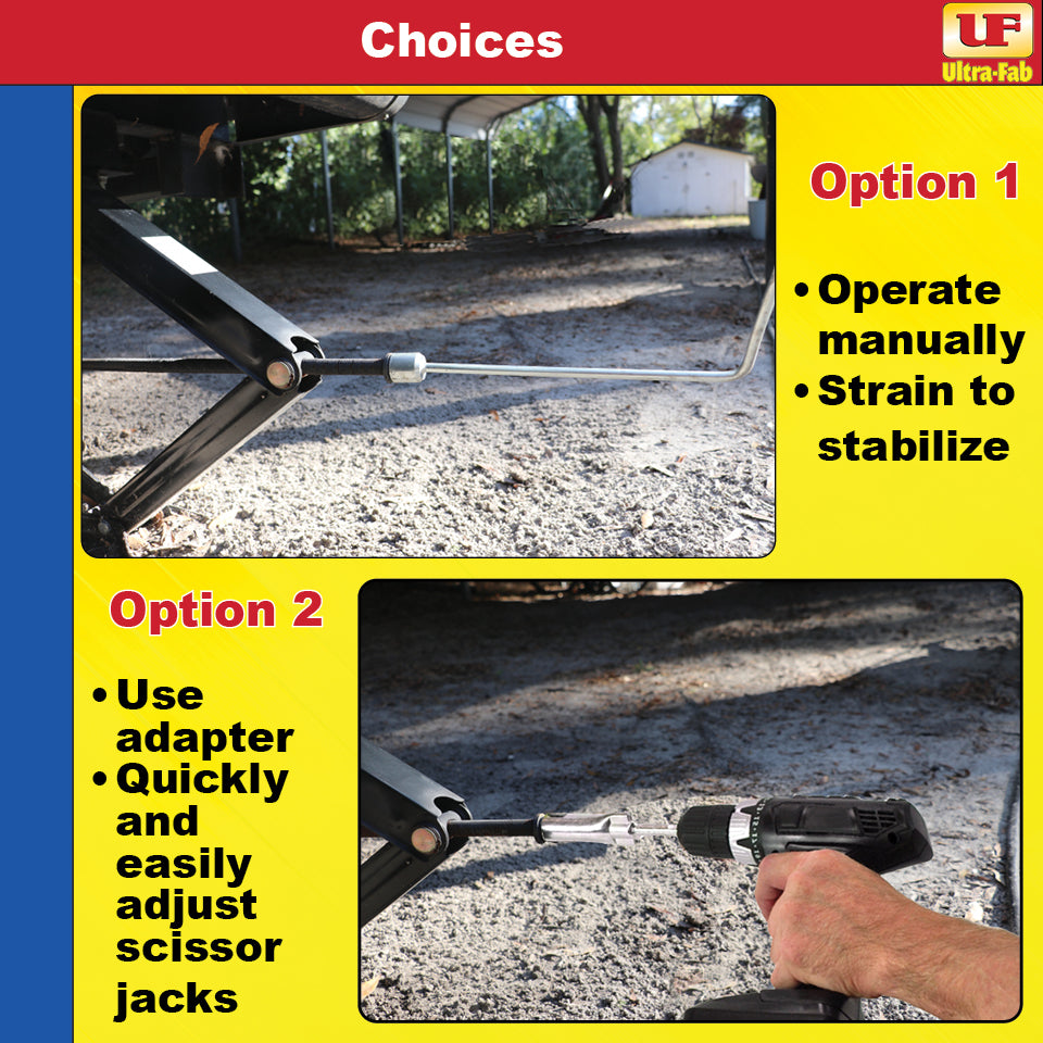 Ultra-Fab Drill Attachment T-Slot – Power Drill Adapter for RV Jacks (48-979071)