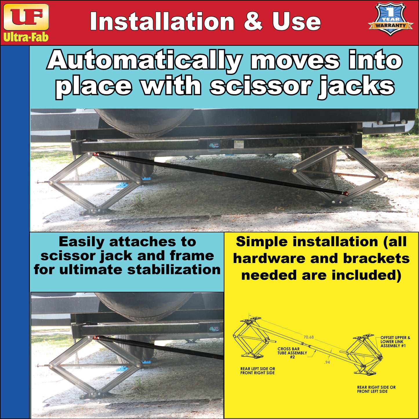 Ultra-Fab Eliminator II – Side-to-Side RV Stabilizer (48-979081)