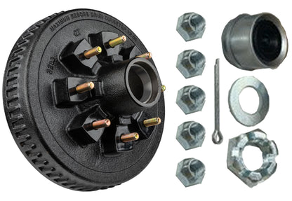 Ultra-Fab Loaded Hub & Drum Assembly – 7,000 lb, 8 Lug 6.5", 1/2"-20, for 12" Brakes (48-979552)
