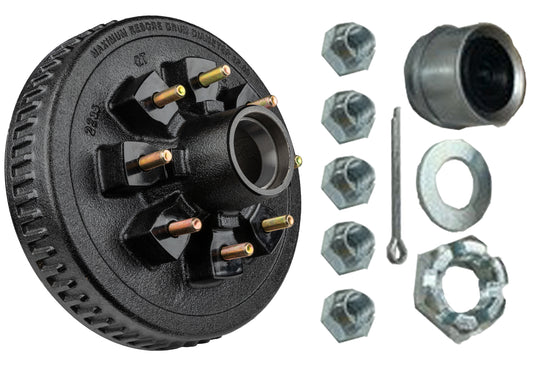 Ultra-Fab Loaded Hub & Drum Assembly – 7,000 lb, 8 Lug 6.5", 1/2"-20, for 12" Brakes (48-979552)