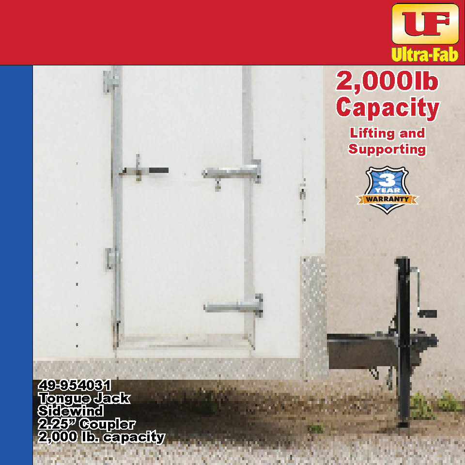 Tongue Jacks (Manual, Sidewind, 2000 lb capacity, 2-1/4” tube) 49-954031 (Ultra-Fab Products)