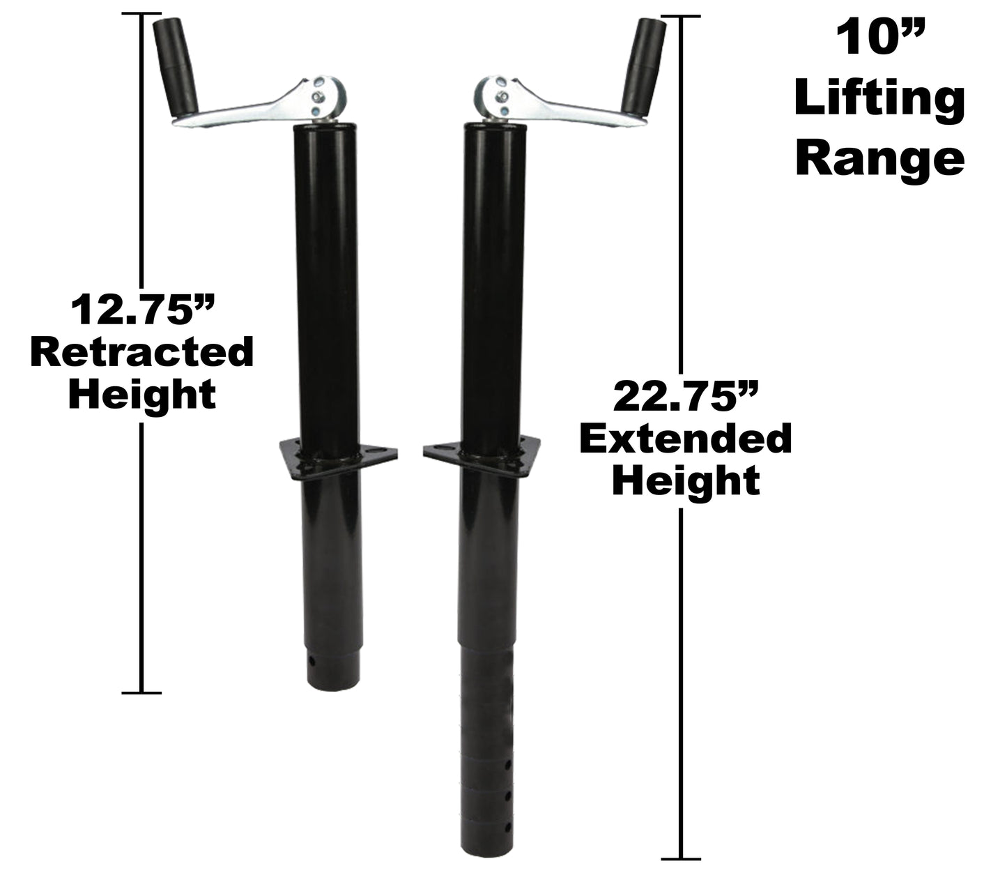 Ultra-Fab Manual Topwind Tongue Jack – 1,000 lb Capacity (49-954032)