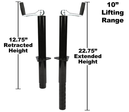 Ultra-Fab Manual Topwind Tongue Jack – 1,000 lb Capacity (49-954032)