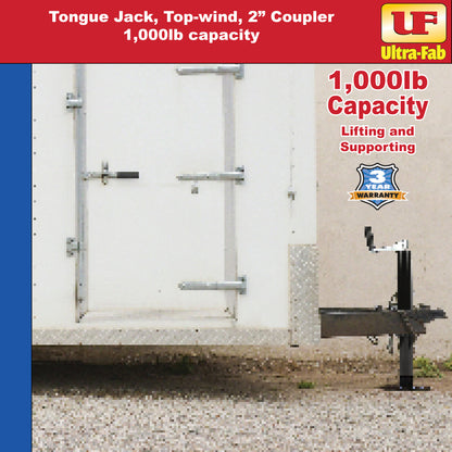 Ultra-Fab Manual Sidewind Tongue Jack – 2,000 lb Capacity (49-954031)