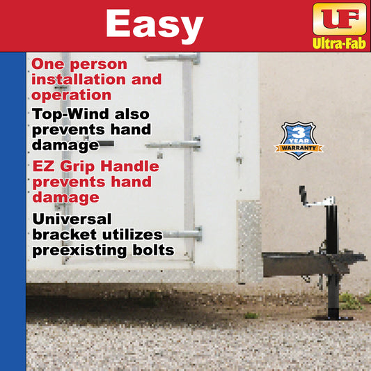 Ultra-Fab Manual Topwind Tongue Jack – 1,000 lb Capacity (49-954032)