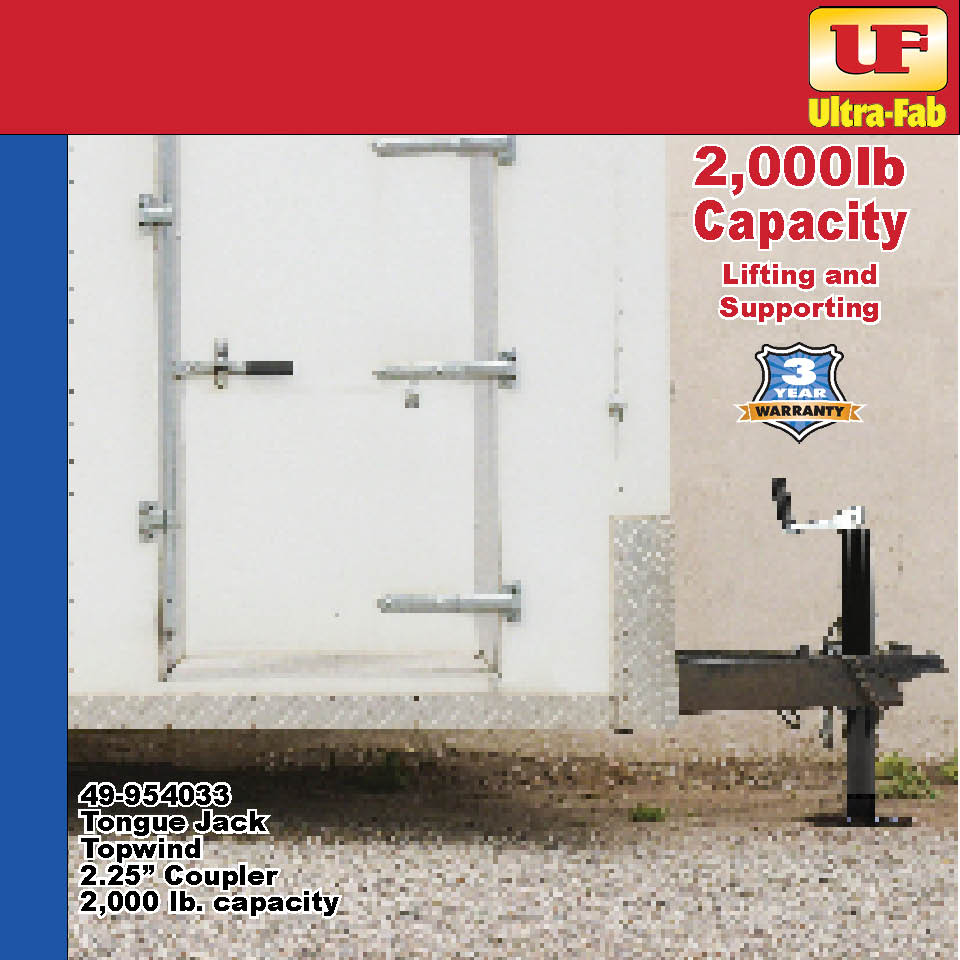Tongue Jacks (Manual, Topwind, 2000 lb capacity, 2-1/4” tube) 49-954033 (Ultra-Fab Products)