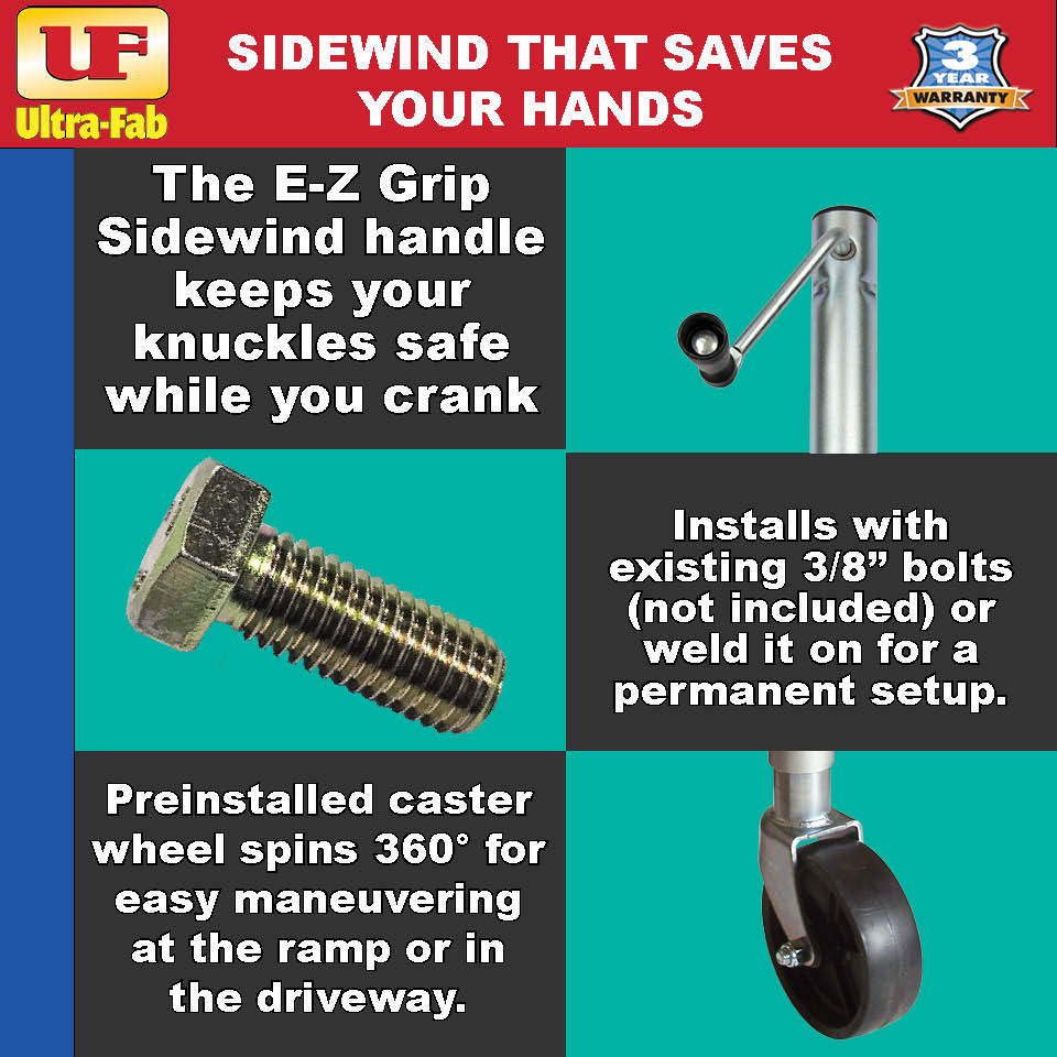 Tongue Jacks (Marine, Sidewind, 1000 lb capacity) 49-954034 (Ultra-Fab Products)