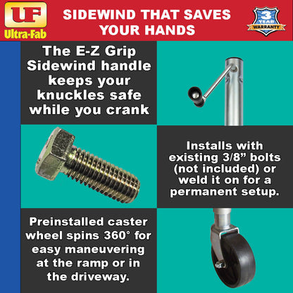 Tongue Jacks (Marine, Sidewind, 1000 lb capacity) 49-954034 (Ultra-Fab Products)