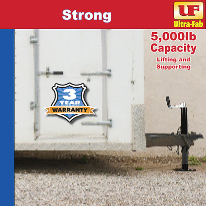 Ultra-Fab Manual Topwind Tongue Jack – 5,000 lb Capacity, 2.25" Tube (49-954050)